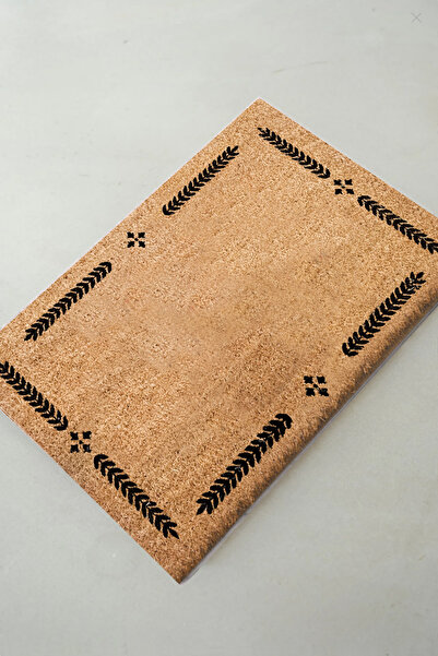 Chilai Home سجادة كوكو فاترو كوكو الطبيعية، سجادة باب أمامية بشعيرات مقاس 40 × 60 سم