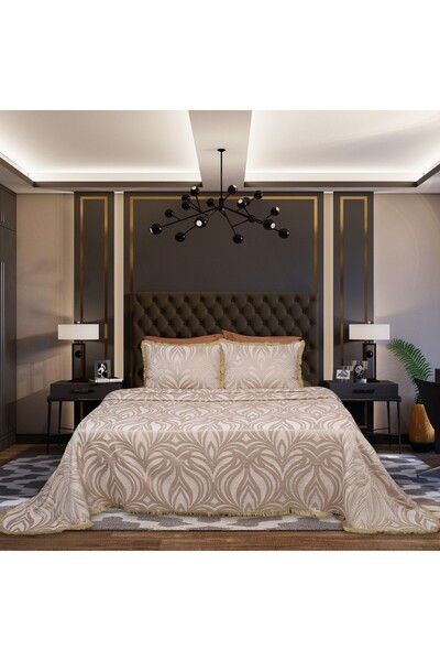 Lidoma Home ALYONA SONIL CREATURĂ DUBLĂ țesătură pichet SET CREMĂ