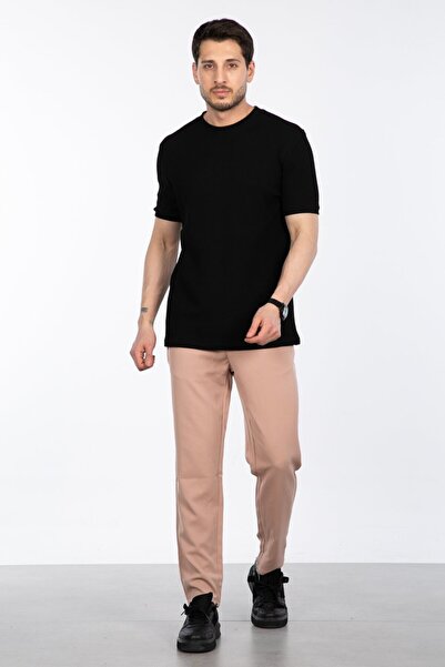 BARRELS AND OIL Gipeli basic waffle t-shirt - black