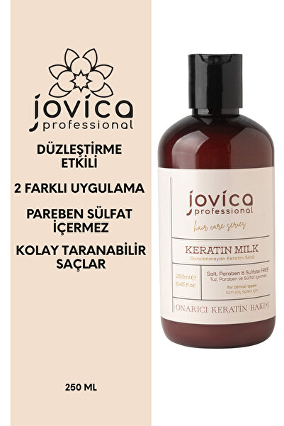 Jovica Düzleştirme Etkili Durulanmayan Paraben&sülfat Içermeyen Keratin Sütü 250 ml