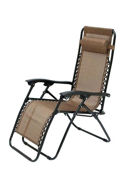 Cady One Folding Lounger Chair With Removable Headrest,rolled Fabric Folding For Indoor And Outdoor Use