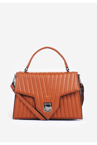 B T Shoes Dainty camel handbag