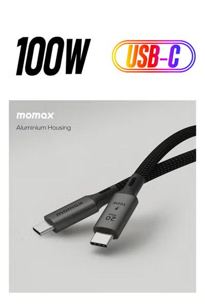 Momax Elite 100W USB-C to USB-C 3.2 GeN 2x2 20Gbps Cable [1 Meter] - Black