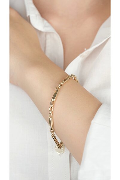 Arpaş 14 Ayar Altın İç İçe Geçmeli Zincir Bileklik 884