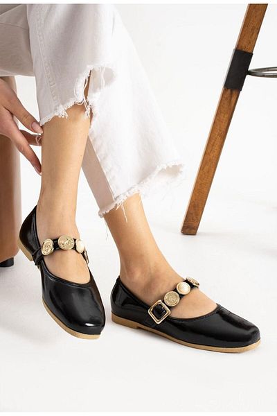 redtan Casual Women's Babet |   Accessory Detailed |   Adjustable Buckle |   Lightweight Comfortable Shoes Office Shoes