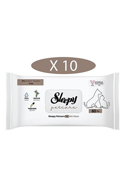 Sleepy بيت كير - منشفة مبللة للحيوانات الأليفة 60 لتر × 10 قطع (600 ورقة)
