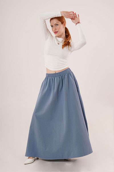 Zec Style Fusta Buzunar Gabardina, Model Maxi