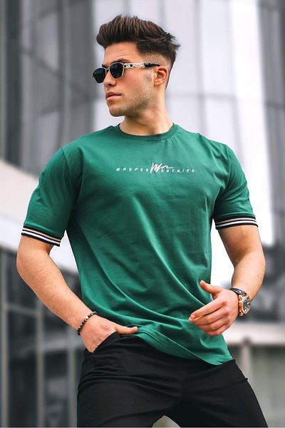 Madmext Tricou de bază, verde închis pentru bărbați