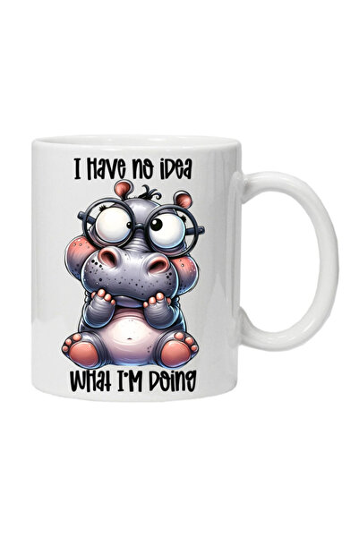 OEM Εξατομικευμένη λευκή κούπα "δεν έχω ιδέα...", INOVATIX®. 330 ml