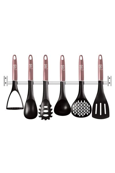 Berlinger Haus Ustensile de bucatarie cu suport de perete 7 buc I-Rose Edition