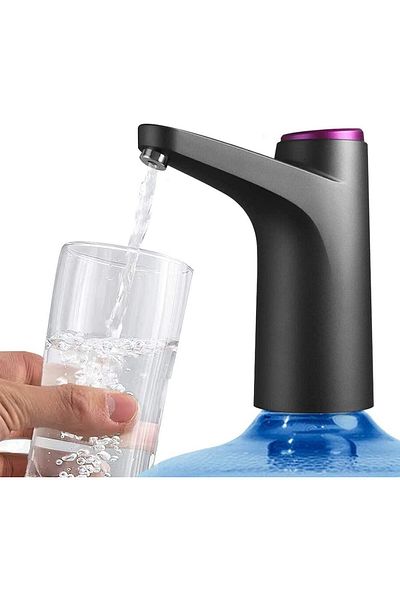 COOYA Modern Black Water Dispenser, USB Rechargeable, BPA-Free, Suitable for 2-5 Gallon Bottles