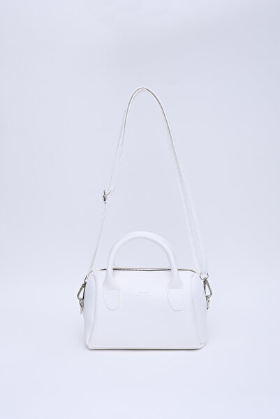 SHAKA Бяла Shk184 синтетична кожа, с цип, едно отделение, чанта за ръка, ръка и рамо с каишка