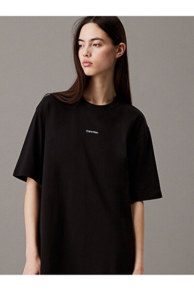 Calvin Klein Kadın Siyah Tişört Elbise