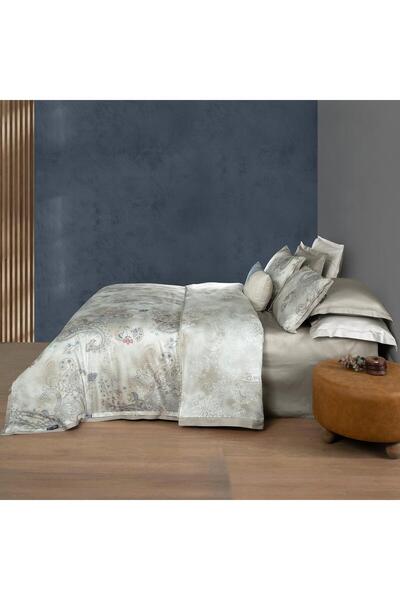 Sarev Grozni King Size %100 Pamuk Saten "300 TC" Nevresim Takımı Bej