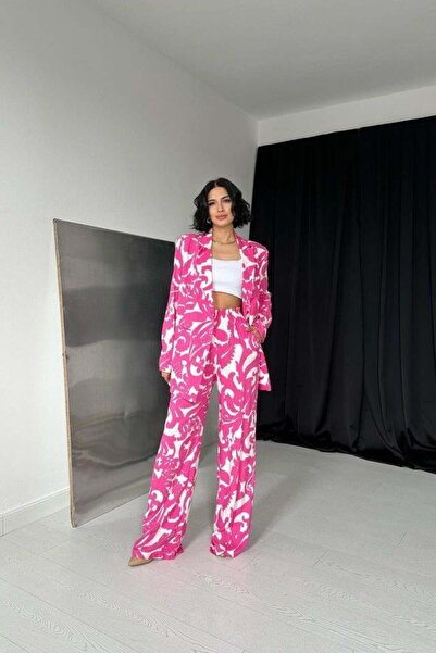 Lady Moss Σετ φούξια μπουφάν και παντελόνι