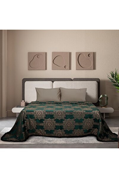 Lidoma Home ADELLA CIFT KISILIK țesătură pichet SETURI / VERDE FĂRĂ PERNE