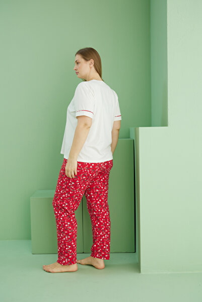 Siyah İnci Σετ πιτζάμες από βαμβακερό σχέδιο Curve Plus Size Oversize 25113777