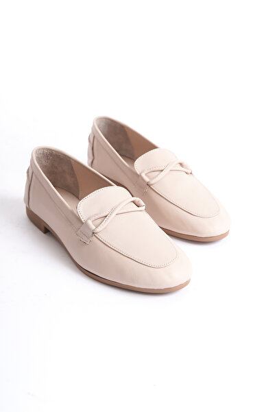 DaphneSandals Genuine Leather Beige Women's Ballerinas - B9022