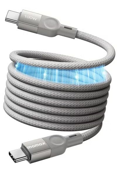 Momax Elite MAG Link 100W USB-C to USB-C Magnetic Cable [2 Meter] - Titanium