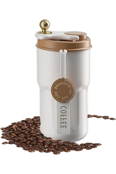 COOYA 420ml Insulated Travel Coffee Mug,Stainless Steel Vacuum Cup,Durable Leakproof Tumbler Thermal