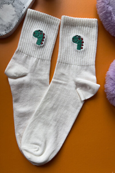 AYDK Cute Dragon Embroidered Colorful Casual Summer Winter Unisex Socket Socks