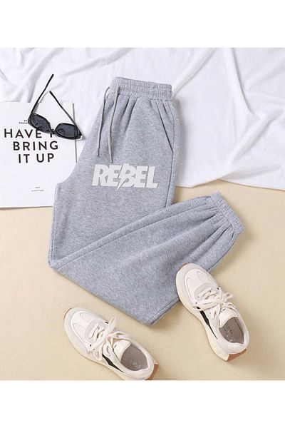 RPT MODA ΦΟΡΜΑ JOGGER ΜΕ Άνετο ΕΛΑΣΤΙΚΟ ΠΟΔΙ ΚΑΙ ΤΣΕΠΕΣ REBEL PRINTED JOGGER BOTTOM TRACKSUIT