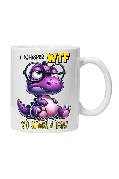 OEM Cana albă personalizată „i whisper wtf”, INOVATIX®. 330 ml