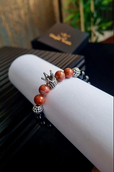 dergah tesbih Jasper Natural Stone Bracelet - Ram, Lion and Virgo Zodiac Design