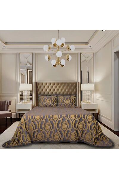 Lidoma Home بدلة ديانا سونيل للزوجين من بيكيه باللون الأصفر