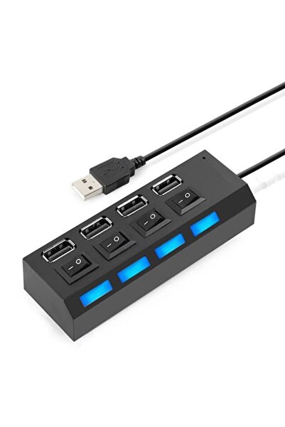 YDGR Usb Çoklayıcı 2.0 Hub Switch Çevirici Çoğaltıcı Işıklı Anahtarlı Dönüştü...