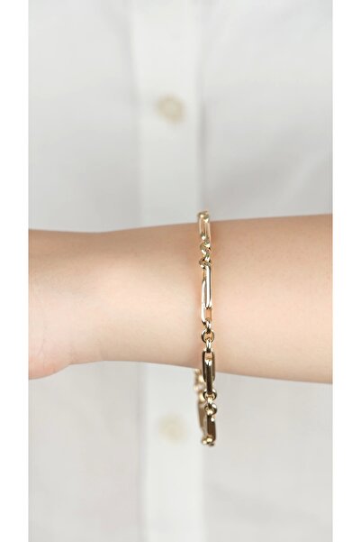 Arpaş 14 Ayar Altın İç İçe Geçmeli Zincir Bileklik 884