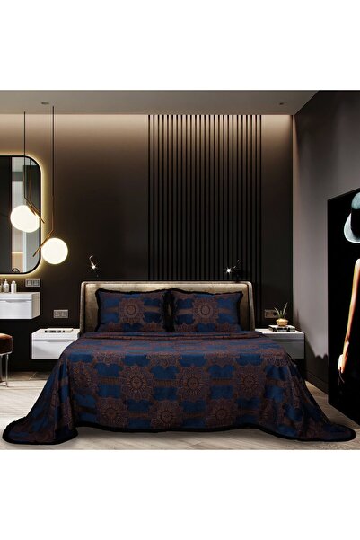 Lidoma Home بدلة أديل سونيل للزوجين من قماش بيكيه باللون الأزرق الداكن