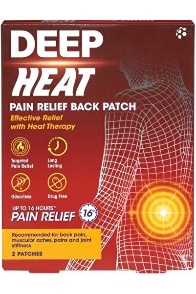 Deep heat - لاصقات تسكين الألم، لعلاج آلام العضلات والتصلب (عبوة من لاصقتين)