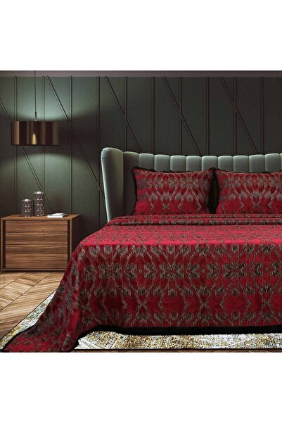 Lidoma Home طقم هاريسون سونيل ثنائي اللون من نوع بيكيه باللون الأحمر