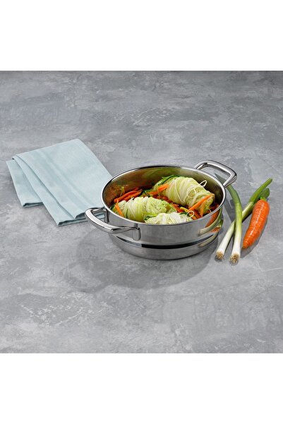 KELA Keck Lang Steam pot with lid 18/10 stainless steel FLAVORIA 20 cm set of 3 pcs