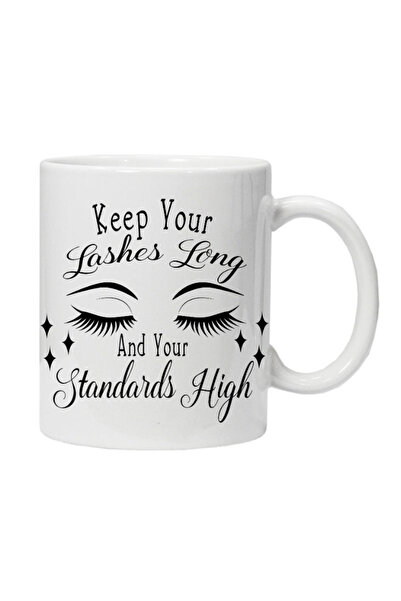 OEM Εξατομικευμένη λευκή κούπα "Κρατήστε τις βλεφαρίδες σας μακριές", INOVATI...