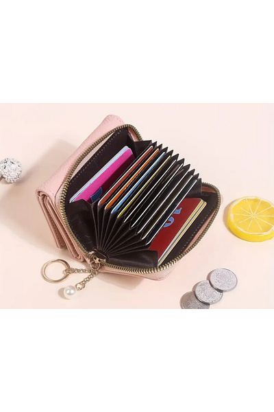 ELİŞİ MODA Convenient Mini Women's Wallet with Zipper, Magnet, Gift, Suitable for Daily Use