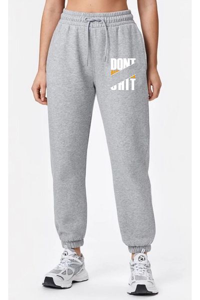 RPT MODA ΦΟΡΜΑ ΆΝΕΤΟΥ ΕΛΑΣΤΙΚΟ ΠΟΔΙ ΤΣΕΠΕΣ DONT SHIT PRINTED JOGGER BOTTOM TRACKSUIT