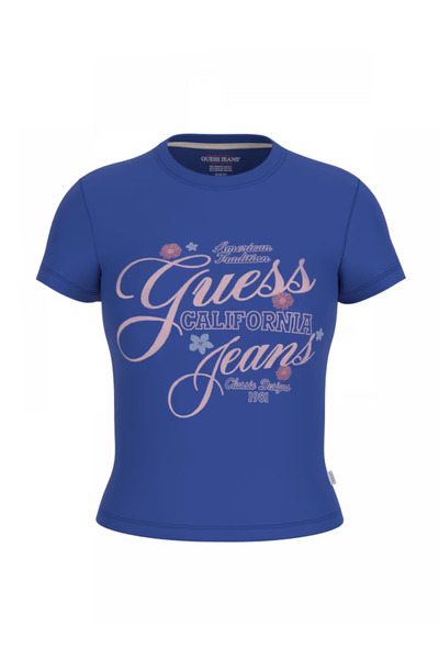 Guess Jeans Dámske modré tričko w5gl24 Guess džínsy