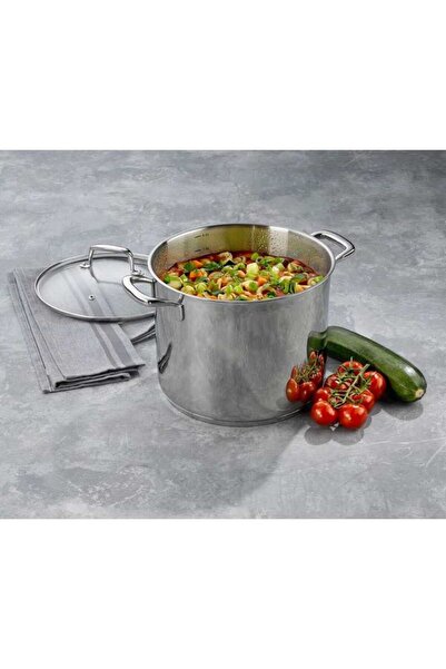 KELA Keck Lang Pot with lid 18/10 stainless steel FLAVORIA 12.2 l
