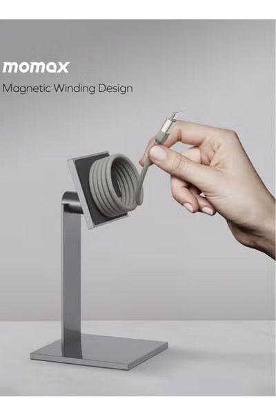 Momax Elite MAG Link 100W USB-C to USB-C Magnetic Cable [2 Meter] - Titanium
