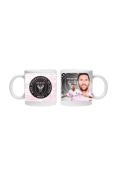 OEM Cana albă personalizată „INTER MIAMI-MESSI 2”, INOVATIX®. 330 ml