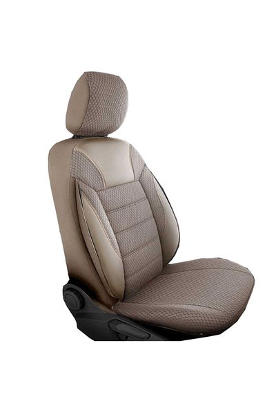 Deluxe Boss Set Huse Scaune Auto DeluxeBoss Classico, pentru bancheta rabatabila fractionata, 11 piese, bej