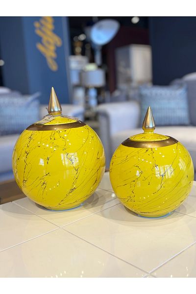 Bellona Set of 2 Sultan Cups – Yellow Marble