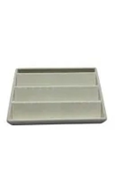 MeGass Dekor Εγχώριας παραγωγής Suede Fabric Cream Χρώμα 22 cm / 14 cm Σκουλαρίκια Στάντ κοσμημάτων σε συρτάρι