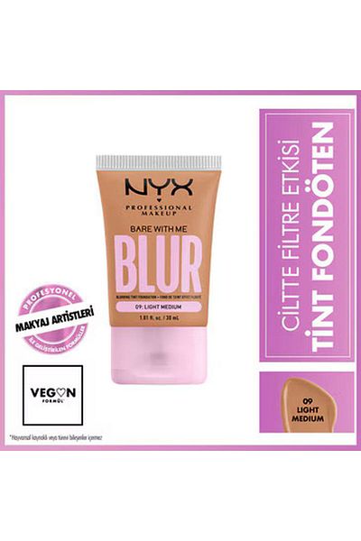 NYX Effective Blur Tint Foundation 09 Light Medium Skin Filter