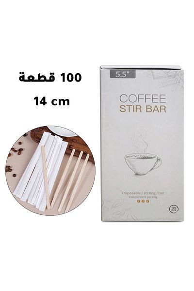 MIBRU Wooden Stir Sticks – 100pcs Eco-Friendly Smooth Stirrers for Coffee & Tea