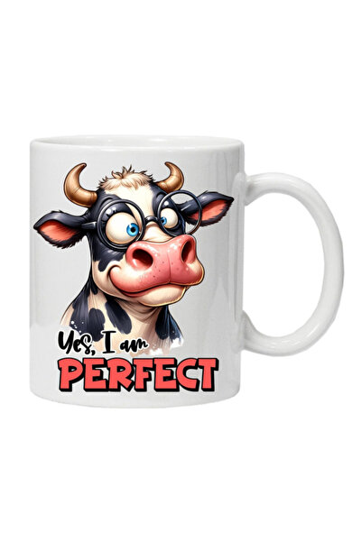 OEM Cana albă personalizată „da, sunt perfect”, INOVATIX®. 330 ml