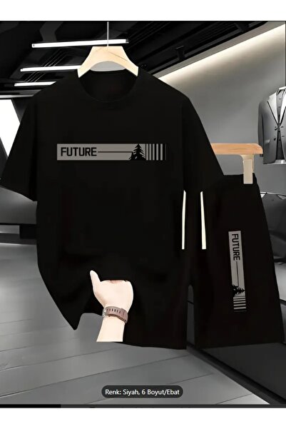 Derays Future Summer Short Sleeve T-Shirt Shorts Double Set