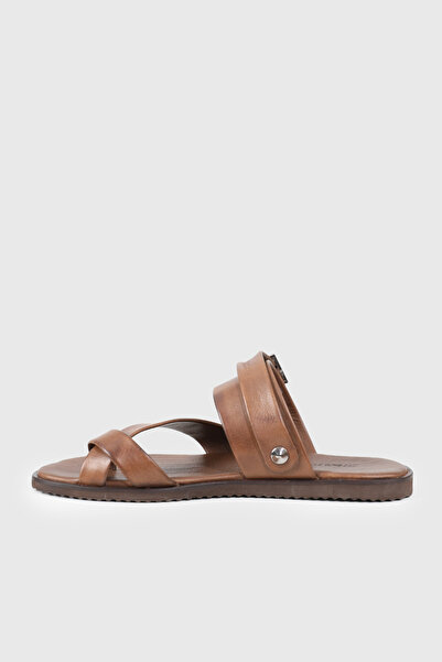 GIESTO Leather Sandals with Buckle Strap